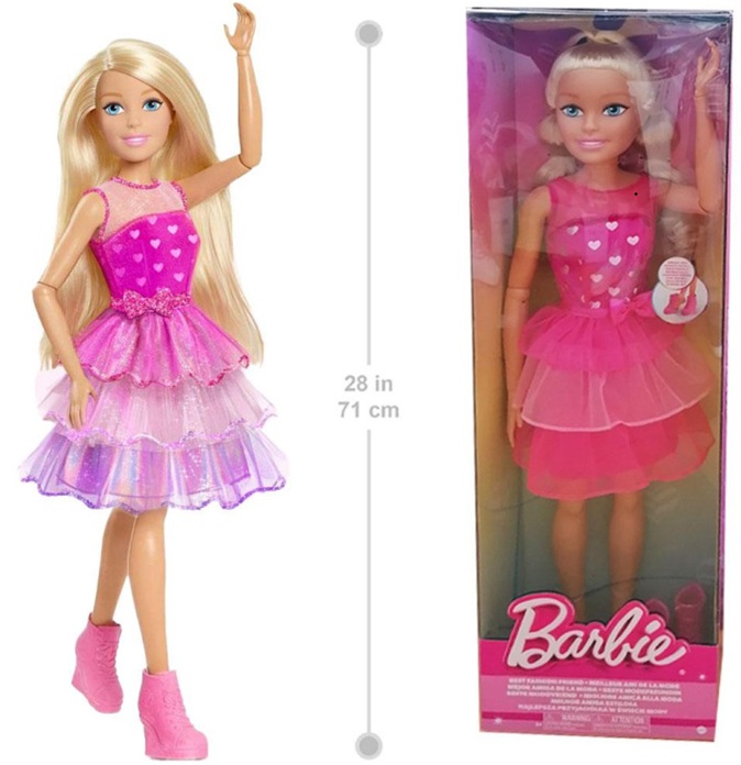 Barbie Large Altezza 71cm con abito rosa