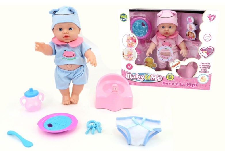 Baby e Me Bebe’ con Set Pappa 30 cm