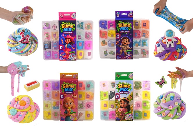 Johntoy set di giochi slime – putty e accessori 24 pezzi