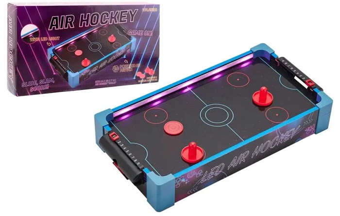 Air hockey a LED con luce e funzionamento ad aria