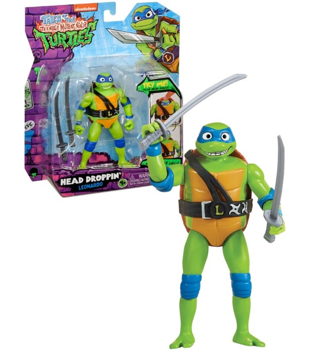 Tartarughe Ninja Statuetta di Leonardo delle Tartarughe Ninja con accessori – 12 cm