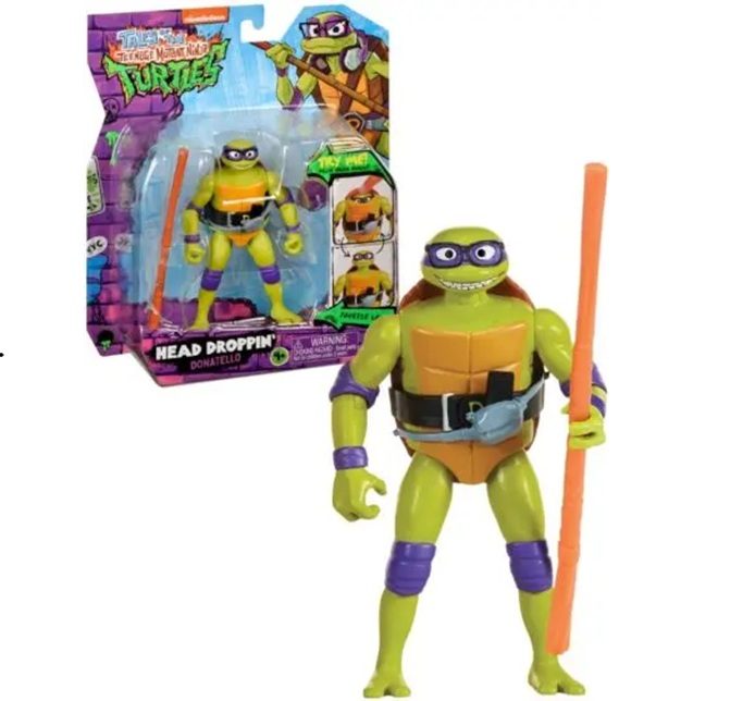 Tartarughe Ninja Statuetta di Donatello delle Tartarughe Ninja con accessori – 12 cm