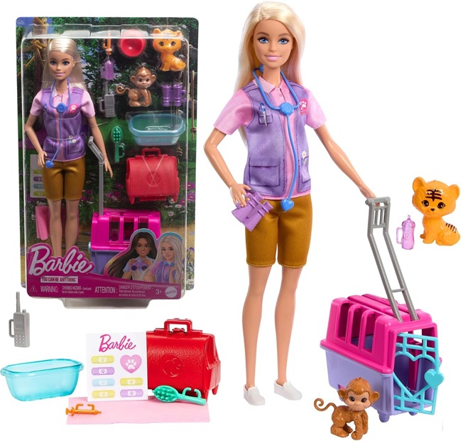Barbie Veterinaria Set Soccorso Animali & Accessori HRG50